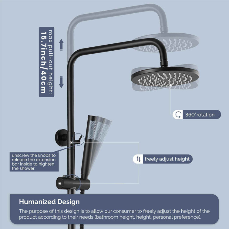 Vicllax direct Outdoor Shower Tap Combination Set & Reviews Wayfair